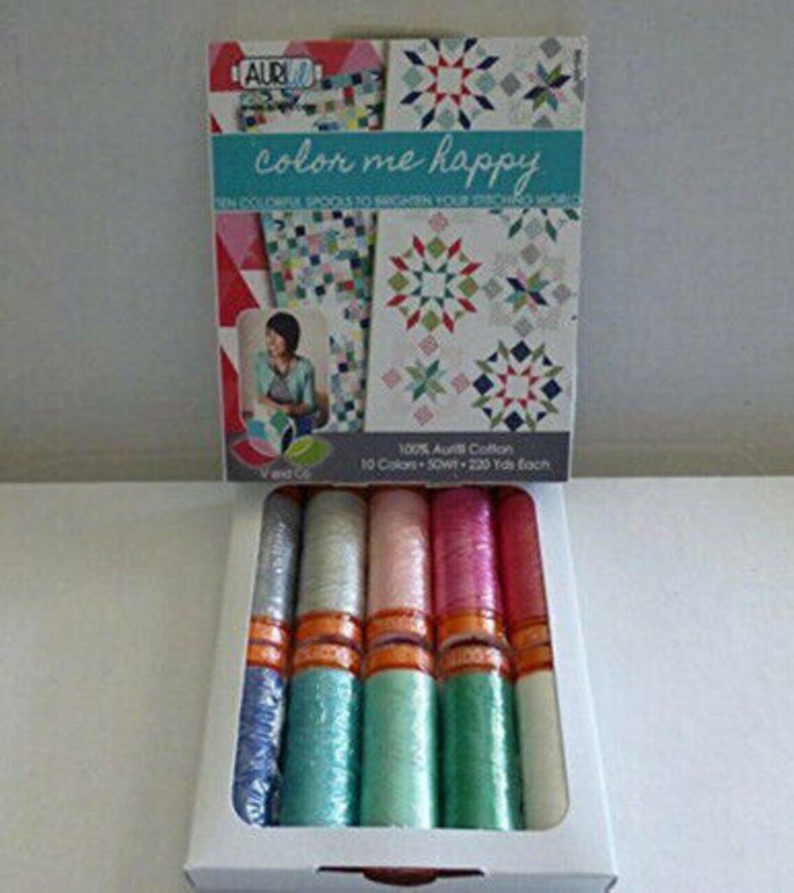 Aurifil Color Me Happy Thread Assortment 10 Small Spools-Cotton